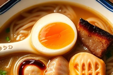 Steaming bowl of authentic tonkotsu ramen.